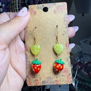 🍋🍓 Sweet & Sassy Strawberry Dangle Earrings 🍓🍋